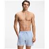 BOSS BLACK Boss Boxer da mare con righe tipiche del marchio e logo Celeste Uomo
