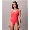 Calvin Klein Costume da bagno con scollo sul retro - CK Icon Pink Nectar Donna