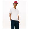 TOMMY HILFIGER Tommy Jeans Polo Flag Regular Fit in piqué Ecru Uomo