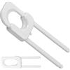 Your Day Mate Serratura di sicurezza per bambini, 2 pz, in Bianco, per maniglie di diverse forme e pomelli, serratura per porte di armadi senza incollare, forare, avvitare, serratura per armadi per cucina, bagno