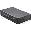 StarTech.com KVM Switch HDMI a 4 porte - Monitor singolo 4K 60Hz Ultra HD HDR - Switch KVM HDMI 2.0 per PC con 2 porte USB 3.0 Hub (5Gbps) e 4x USB 2.0, Audio - Tasti scelta rapida - TAA (SV431HU34K6)