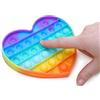 Toyland® Push Bubble Pop Bubble 'Pop It' Sensory Fidget Toy - Molte scelte (cuore arcobaleno)