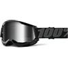 100% STRATA 2 Occhiali neri - Lente argento specchio