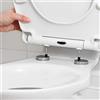 SA Products Tavoletta WC Universale con Chiusura Rallentata e Sgancio Rapido - Copriwater Bianco in Termoindurente con Cerniere Regolabili in ABS - Sedile WC Universale 44,1x36,5x5cm - Accessori Bagno