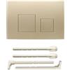ACESOME ㅤ ACESOME Placca di comando per WC Compatibile con Geberit sigma01 sigma10 sigma20 sigma21 sigma30 sigma50 sigma60 Placca di comando in plastica per sciacquone a 2 modalità (Oro)