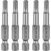 QUARKZMAN 5pz H4,0 Chiavi a Brugola per Punte da Trapano 4mm Punte Metriche Piane 1/4 Attacco Esagonale 50mm (2) Punta Cacciavite Esagonali Magnetico Lungo Industriale per Viti