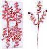 ZHANYIGY Set di 4 decorazioni per albero di Natale rosse e bianche con campanelle di lana, ornamenti natalizi per casa, ufficio, feste