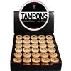 Rayher espositore timbri savon, 30 pezzi, 6 motivi diversi, testi in francese, timbri rotondi in legno con impugnatura, 3 cm ø, 29076000