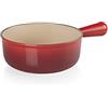 Le Creuset Casseruola Savoiarda in ghisa vetrificata con manico, 20 cm, Ciliegia, 20007200602460