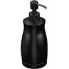 Relaxdays Dispenser di Sapone Liquido Manuale, 400 ml, Portasapone Ricaricabile, Accessorio Bagno e Cucina, Nero