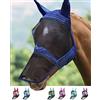 Harrison Howard CareMaster Pro Luminous Maschera da mosca del cavallo Naso lungo con le orecchie Protezione UV per cavallo-Marina Militare (M)