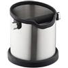 Relaxdays Contenitore per Fondi di Caffè, Asta Gommata Insonorizzante, Espresso, Battifiltro, Acciaio Inox, Argento