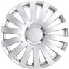 NORAUTO Copricerchi NORAUTO argento da 15 pollici con anello cromato, 4 pezzi