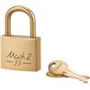 Thirard Lucchetto Mach 2 35mm arco e corpo in ottone massiccio lucido, 2 chiavi in ottone - THIRARD