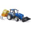 Bruder Trattore New Holland T5.120 con caricatore frontale, cassone di carico e forche Di Bruder