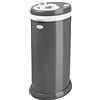 Ubbi 10030 Bidone per Pannolini Inodore in Acciaio, con Coperchio Scorrevole e Chiusura di Sicurezza, Ardesia - 2.35 kg