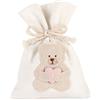 Cupido&Co. Sacchetto Orsetto Cuore Rosa 100 x 140 Mm Beige 12 Pz
