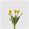 EDG Enzo De Gasperi Bouquet 5 Tulipani con Foglie Artificiali H 40 Cm Yellow