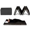 EVERGREENWEB MATERASSI & BEDS EVERGREENWEB - Materasso Singolo 80x190 h 10 cm Waterfoam MULTIUSO trasformabile in Confortevole Pouf Letto Futon Salvaspazio Pieghevole 4 pezzi SFODERABILE Lavabile adatto per MASSAGGI Shiatsu, NERO