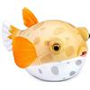 lilizzhoumax pesce palla Peluche 8" simulazione Piccolo pesce palla Peluche simpatico giocattolo pesce palla morbido pesce palla Animale Marino Bambole Animali Selvatici giallo
