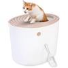Iris Ohyama Lettiera per Gatti, Fino a 7kg, 1 Pala, Beige, Ingresso Top, Cat Litter Trey, Chiuso, Per Gattini, Lato alto, Con cappuccio, Grande, Senza BPA, Profondo, Facile da pulire, PUNT-530