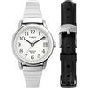 Timex Easy Reader TWG025200 - Set con cinturino elastico e cinturino in pelle da donna, 25 mm