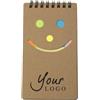 Set memo smile a spirale con stick colorati e carta certificata FSC® Kim personalizzate o neutre