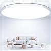 Swoieltr Plafoniere Camera da Letto 6500K, Ø40cm Taglia Extra Large Lampada da Soffitto LED Rotonda 36W 4000LM Plafoniera Cucina Moderna IP44 Impermeabile Luci Soffitto per Bagno, Corridoio, Soggiorno