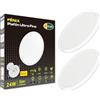 CLAR - LED Plafoniera Ultra Slim for Soffitto and Bagno, 4000K Natural Light, 24W (Pack 2)