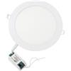JANDEI - Faretto LED da incasso, 15W, 1200 lumen, forma rotonda, foro incasso Ø 170 mm, profondità extra piatta 17 mm, colore luce bianco caldo 3000K, trasformatore incluso