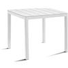 BICA S.P.A. Tavolo Doge, 78x78x74 cm, bianco, polipropilene, effetto legno, tavolo giardino