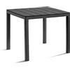 BICA S.P.A. Tavolo Doge, 78x78x74 cm, antracite, polipropilene, effetto legno, tavolo giardino