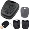 Shunwige Cover Chiave Guscio Telecomando 2 Tasti Peugeot 106 107 206 207 208 407 806 Citroen C1 C2 C3 C4 C5 Xsara Picasso Saxo Saxò Toyota Aygo Scocca Chiavi Auto Ricambio Senza Elettronica E Transponder