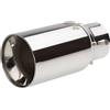 Simoni Racing TRX/89 Terminale di Scarico Rotondo Universale in Acciaio Inox Lucidato a Specchio, Uscita 90 mm Taglio Dritto, Ingresso 66 mm, Lunghezza 185 mm, Fissaggio con Bulloni