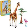 LEGO Creator 3in1 Wild Safari Animals, Giraffe Toy to Gazelle Figures to Lion Model, Set for Kids, Girls & Boys Aged 9 Plus, Includes Flamingo and Butterfly, Nature Gifts for Imaginative Play 31150