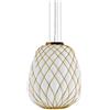 FontanaArte Pinecone Lampada a Sospensione Grande Bianco oro