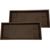 The HC Companies, Vassoio per piante rettangolare veneziano, sottovaso in plastica leggera, vassoio antigoccia per piante, resistente ai raggi UV, per uso interno ed esterno (44,5 cm, cioccolato