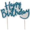 Dekora - Candeline Compleanno Particolari | Candele Decorative Happy Birthday con Scritte Decorative - 10 x 6,5 cm