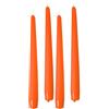 Cereria Di Giorgio - 10 Candele Coniche - Diametro 2,2 cm Altezza 25 cm - Colore Arancione - Durata 7 ore - Standard per candelabro (Confezione da 2)