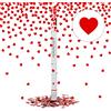 Relaxdays Cannone Sparacoriandoli a Cuore 80 cm, Idea Regalo, Decorazione per Matrimoni e Feste, Gittata di 6-8 m, Rosso