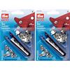 Prym Mini Bottoni A Pressione 10 Pezzi, Diametro: 8 mm, Argento (Confezione da 2)