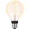 Philips Hue White Ambiance Filament G93, Lampadina a Filamento Connessa, con Bluetooth, Attacco E27, Dimmerabile, 7 W, Luce Bianca da Calda a Fredda
