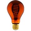 Eglo LED E27 dimmerabile, lampadina a spirale, lampada vintage color rame dal design retrò, 4 Watt, 30 Lumen, illuminante bianco caldo, 2000k, Edison A75, Ø 7,5 cm