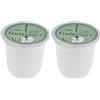 Cereria Di Giorgio - Candela Yogurt in vasetto di porcellana - Cera vegetale di Palma e Soia - Mela & Kiwi - Diametro 7 cm Altezza 7 cm - Durata 14 ore - Collezione Fruitesque (Confezione da 2)