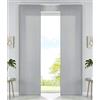 Gardinenbox Set di 2 tende a pannello in microfibra, 245 x 60 cm (altezza x larghezza), grigio, tessuto oscurante, con guide di scorrimento e aste di contrappeso, 85600N2