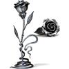 MetalArt Rosa in ferro forgiato a mano (rosa in ferro + base in acciaio)