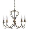 ONLI Lampadario 5 luci in Metallo Marrone spennellato Oro, Bronzo