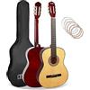 3rd Avenue Pacchetto Per Principianti Con Corde In Nylon Spagnole Per Chitarra Classica Da 3/4 Per Bambini - 6 Mesi Di Lezioni Gratuite, Borsa, Corde - Naturale