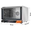 Forno Elettrico a Convezione Professionale, Digitale, Bivalente 3 Teglie 60x40/GN 1/1, con Illuminazione e Vapore Diretto - Monofase