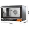 Forno Elettrico a Convezione Professionale, Digitale, Bivalente 4 Teglie 60x40/GN 1/1, con Illuminazione e Vapore Diretto - Trifase